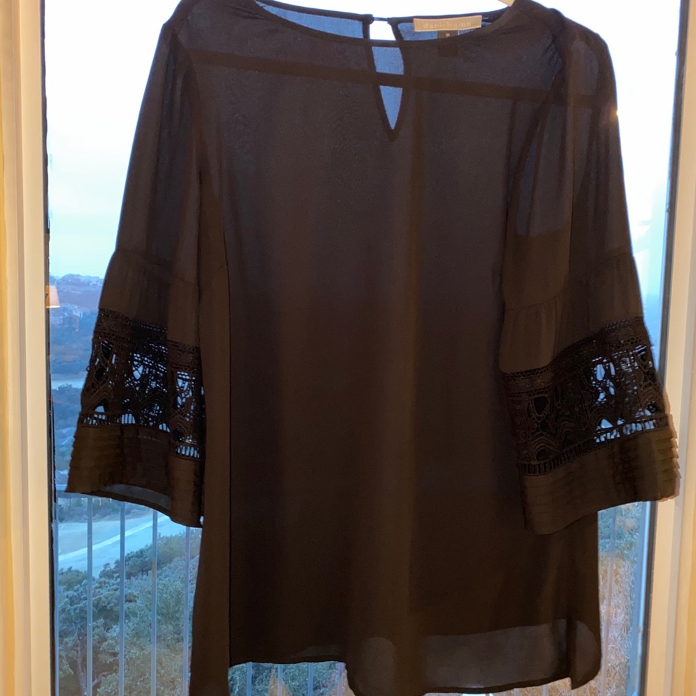 Daniel Rainn Maternity Blackembroideredflutter Top - image 1